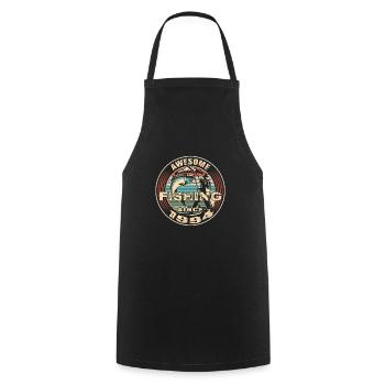 Awesome since 1994. Angel, Angler's birthday - Cooking Apron - black - Front - AI Model Male 185 dark (185cm)