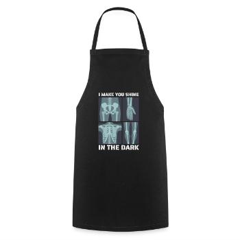 I make you shine in a dark X-ray - Cooking Apron - black - Front - AI Model Male 185 dark (185cm)