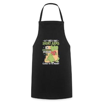 Dinosaure mignon T-Rex Enfants - Tablier de cuisine - noir - Devant - AI Model Male 185 dark (185cm)