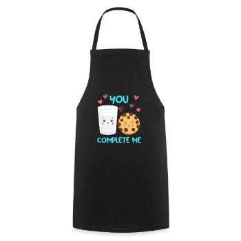 Kaffee Liebe Kekse Liebespaar Valentinstag - Kochschürze - Schwarz - Vorne - AI Model Male 185 dark (185cm)