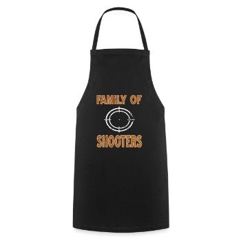 Family Of Shooters Retro Funny NAVY Seal Designs - Cooking Apron - black - Front - AI Model Male 185 dark (185cm)