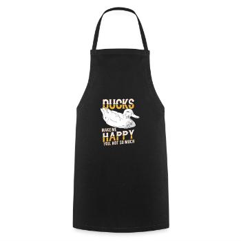 Les canards me rendent heureux Tu n’es pas tellement drôle fermier - Tablier de cuisine - noir - Devant - AI Model Male 185 dark (185cm)