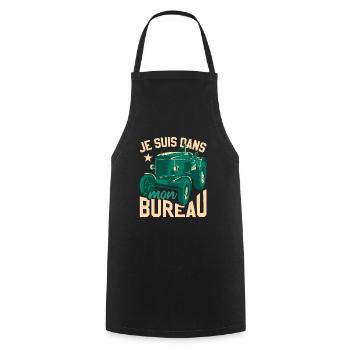 Paysan Agriculteur Tracteur - Tablier de cuisine - noir - Devant - AI Model Male 185 dark (185cm)