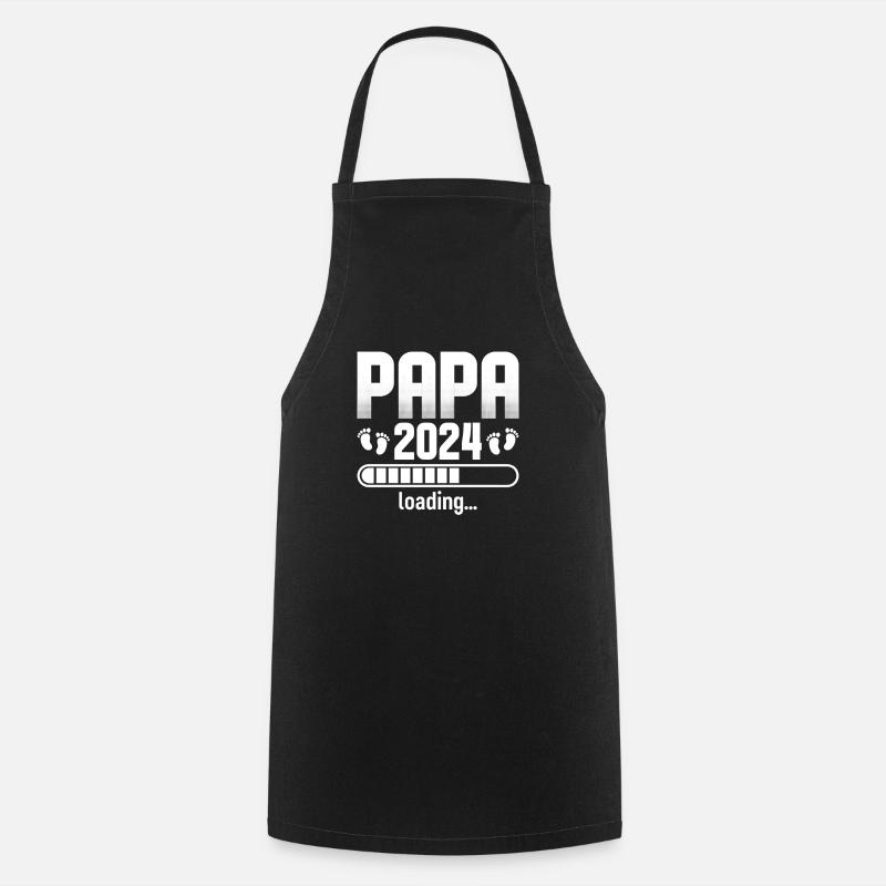 Schwangerschaft Werdende Eltern Geschenk Papa 2024 - Kochschürze - Schwarz