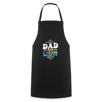 Proud Dad of a 2nd Grade Class of 2023 Graduation - Cooking Apron - black - Front - AI Model Male 185 dark (185cm)