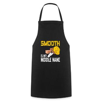 SMOOTH Is My Middle Name Funny Concrete Worker - Kochschürze - Schwarz - Vorne - AI Model Male 185 dark (185cm)