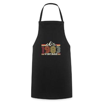 1983 Birthday Mountains Hiking Climbing - Cooking Apron - black - Front - AI Model Male 185 dark (185cm)