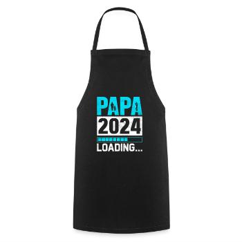 Schwangerschaft Werdende Eltern Geschenk Papa 2024 - Kochschürze - Schwarz - Vorne - AI Model Male 185 dark (185cm)