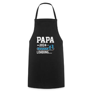 Schwangerschaft Werdende Eltern Geschenk Papa 2024 - Kochschürze - Schwarz - Vorne - AI Model Male 185 dark (185cm)