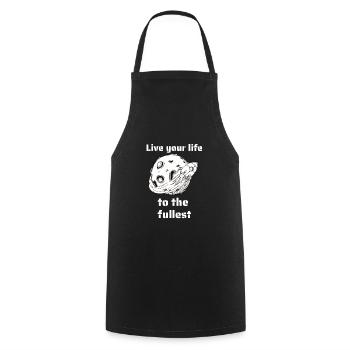 Vivez votre vie au maximum Retro Space Designs - Tablier de cuisine - noir - Devant - AI Model Male 185 dark (185cm)
