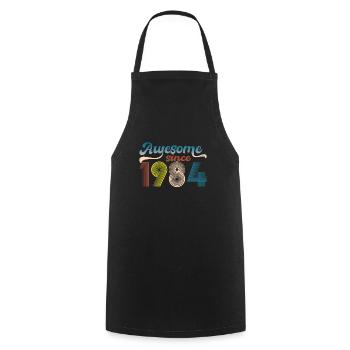 Vintage 1985 Retro Bitrthday Limited Edition - Cooking Apron - black - Front - AI Model Male 185 dark (185cm)