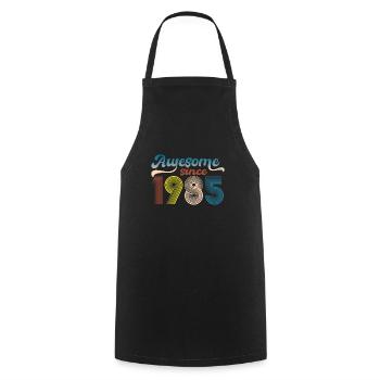 Vintage 1985 Retro Bitrthday Limited Edition - Cooking Apron - black - Front - AI Model Male 185 dark (185cm)