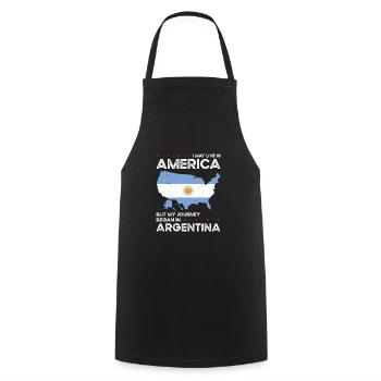 Born Argentine Argentina American USA Citizenship - Cooking Apron - black - Front - AI Model Male 185 dark (185cm)