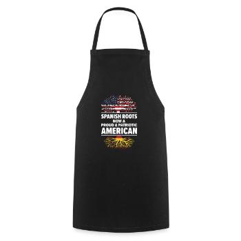 Born Spanish Spain American USA Citizenship - Cooking Apron - black - Front - AI Model Male 185 dark (185cm)