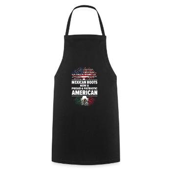 Born Mexican Mexico American USA Citizenship - Cooking Apron - black - Front - AI Model Male 185 dark (185cm)