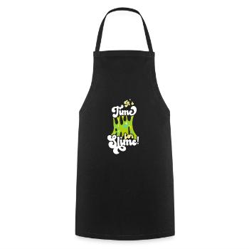 Mucus Puddle Cool Mignon Adorable pour Slime Maker - Tablier de cuisine - noir - Devant - AI Model Male 185 dark (185cm)