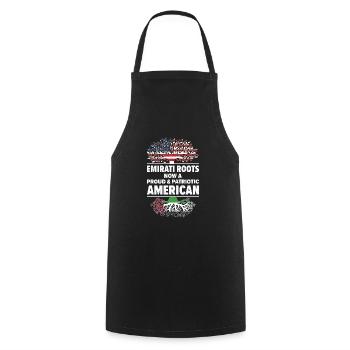 Né émirati Émirats arabes unis - Tablier de cuisine - noir - Devant - AI Model Male 185 dark (185cm)