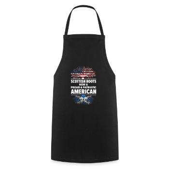 Born Scottish Scotland American USA Citizenship - Cooking Apron - black - Front - AI Model Male 185 dark (185cm)