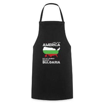 Born Bulgarian Bulgaria American USA Citizenship - Cooking Apron - black - Front - AI Model Male 185 dark (185cm)
