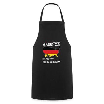 Geboren Deutsch Deutschland Amerikanisch USA - Kochschürze - Schwarz - Vorne - AI Model Male 185 dark (185cm)