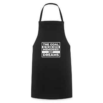 Objectif : Vie, citations, rappels, message positif - Tablier de cuisine - noir - Devant - AI Model Male 185 dark (185cm)