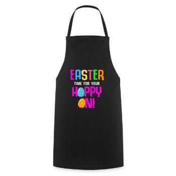 Ostern Kaninchen Osterhase Blumen Eier - Kochschürze - Schwarz - Vorne - AI Model Male 185 dark (185cm)