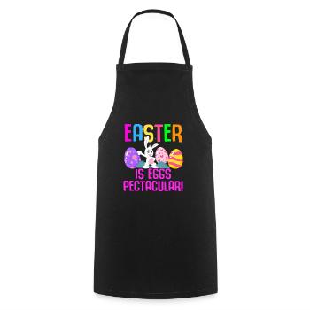 Ostern Kaninchen Osterhase Blumen Eier - Kochschürze - Schwarz - Vorne - AI Model Male 185 dark (185cm)