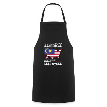 Geboren malaysisch Malaysia amerikanisch USA - Kochschürze - Schwarz - Vorne - AI Model Male 185 dark (185cm)