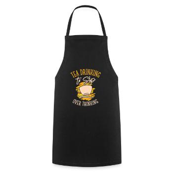 Tea Overthinking Tea Lover Teetasse Overthinker - Kochschürze - Schwarz - Vorne - AI Model Male 185 dark (185cm)