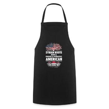 Born Syrian Syria American USA Citizenship - Cooking Apron - black - Front - AI Model Male 185 dark (185cm)