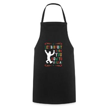 Cinco de Mayo Cryptozoologie Bigfoot Fiesta - Tablier de cuisine - noir - Devant - AI Model Male 185 dark (185cm)