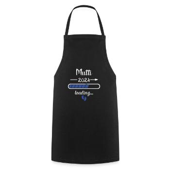 Mutti 2024 Loading Schwangerschaft Mutter Mutter - Kochschürze - Schwarz - Vorne - AI Model Male 185 dark (185cm)
