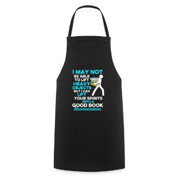 Librarian Bookworm Book Nerd Reading Library - Cooking Apron - black - Front - AI Model Male 185 dark (185cm)