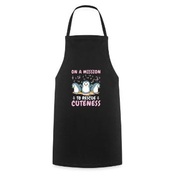 World Wildlife Day Penguin Nature Wildlife - Cooking Apron - black - Front - AI Model Male 185 dark (185cm)