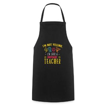 Enseignante éducatrice en éducation de la petite enfance - Tablier de cuisine - noir - Devant - AI Model Male 185 dark (185cm)