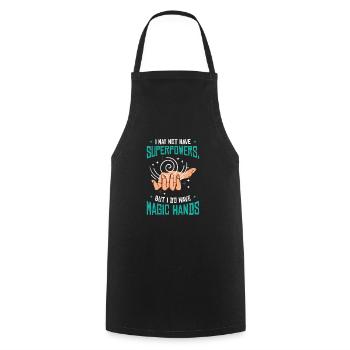 Massage Therapist Therapy Licensed Masseur - Cooking Apron - black - Front - AI Model Male 185 dark (185cm)