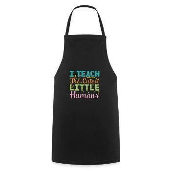 Enseignante éducatrice en éducation de la petite enfance - Tablier de cuisine - noir - Devant - AI Model Male 185 dark (185cm)