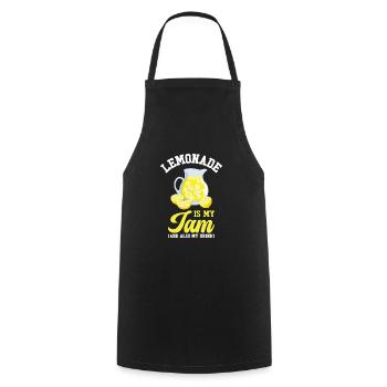 Zitrone Frucht Limonade Zitrusfrüchte - Kochschürze - Schwarz - Vorne - AI Model Male 185 dark (185cm)