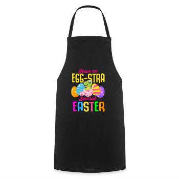 Easter T-rex Dinosaur Rabbit Easter Holiday - Cooking Apron - black - Front - AI Model Male 185 dark (185cm)