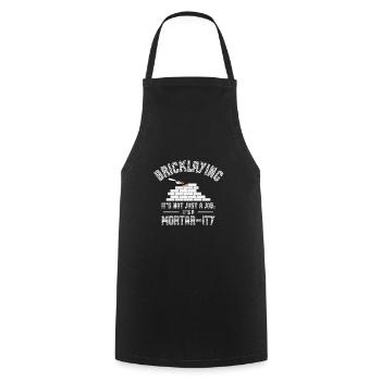 Bricklayer Brick Mason Masonry - Cooking Apron - black - Front - AI Model Male 185 dark (185cm)