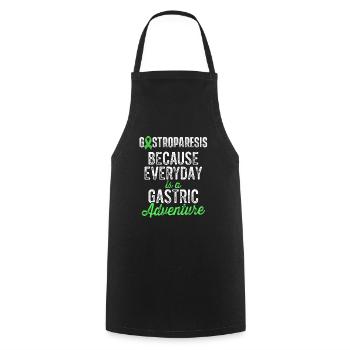 Guerrier de la sensibilisation à la gastroparésie Survivant - Tablier de cuisine - noir - Devant - AI Model Male 185 dark (185cm)