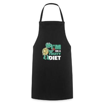 Turtle Strawberry Fruit Diet Wildlife Pet Owner - Cooking Apron - black - Front - AI Model Male 185 dark (185cm)