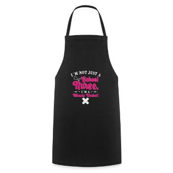 School Nurse Medical Nursing Nurse Appreciation - Cooking Apron - black - Front - AI Model Male 185 dark (185cm)