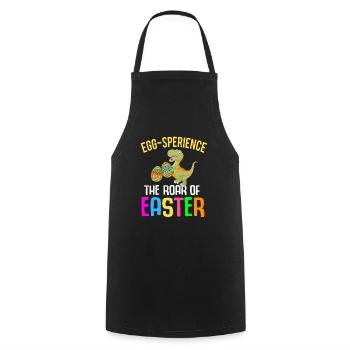 Easter T-rex Dinosaur Rabbit Easter Holiday - Cooking Apron - black - Front - AI Model Male 185 dark (185cm)