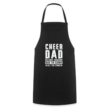 Cheerleader Proud Cheer Dad Cheerleading Beer - Cooking Apron - black - Front - AI Model Male 185 dark (185cm)