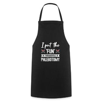 Phlebotomist Phlebotomy Nurse Tech - Cooking Apron - black - Front - AI Model Male 185 dark (185cm)