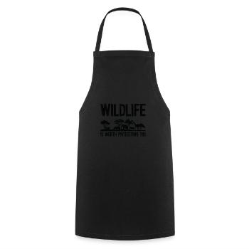 World Wildlife Day Animal Protection Wildlife - Cooking Apron - black - Front - AI Model Male 185 dark (185cm)