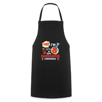 Science Theme Birthday Party Age 8 Scientist Boys - Cooking Apron - black - Front - AI Model Male 185 dark (185cm)