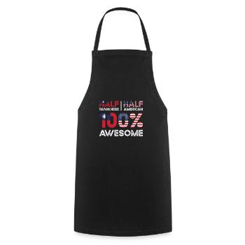 Born Taiwanese Taiwan American USA Citizenship - Cooking Apron - black - Front - AI Model Male 185 dark (185cm)