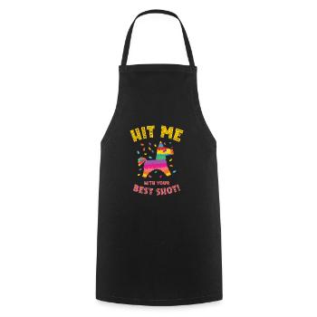 Cinco De Mayo Mexican Piñata Fiesta Party - Cooking Apron - black - Front - AI Model Male 185 dark (185cm)